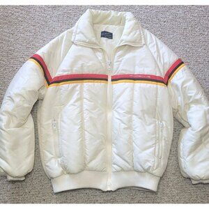 Vintage Equipe Porsche 80s Team Racing Jacket Euro Size 58 L XL Puffer Le Mans